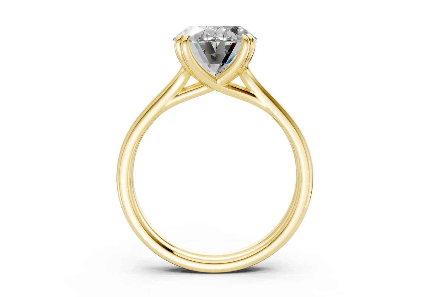 Audrey Diamond Solitaire Oval Cut 3.1mm Engagement Ring - Ring Premier