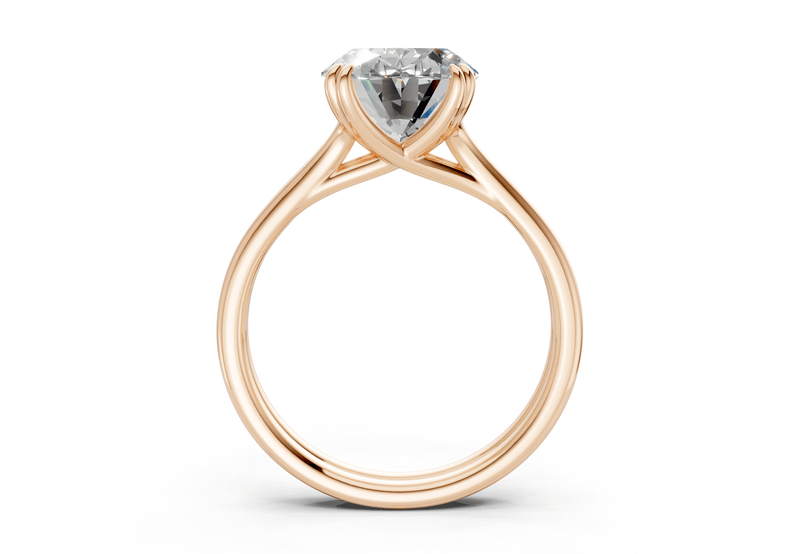 Audrey Diamond Solitaire Oval Cut 3.1mm Engagement Ring - Ring Premier