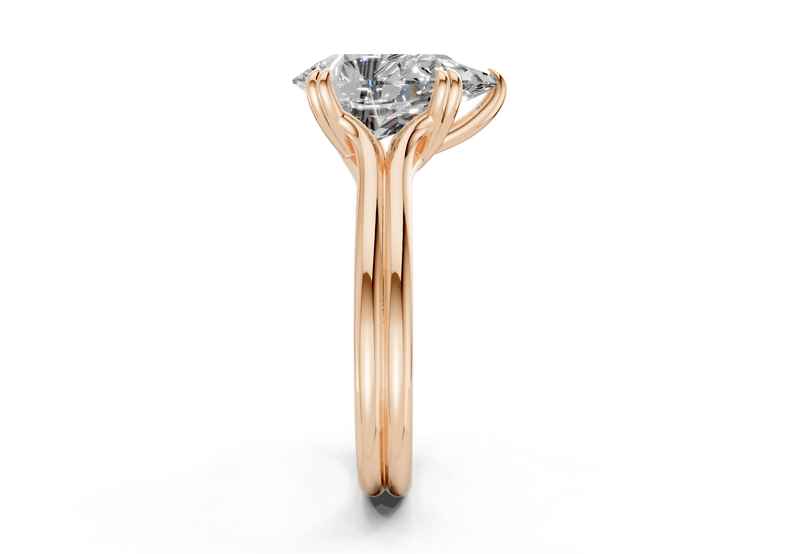 Audrey Diamond Solitaire Pear Cut 3.1mm Engagement Ring - Ring Premier