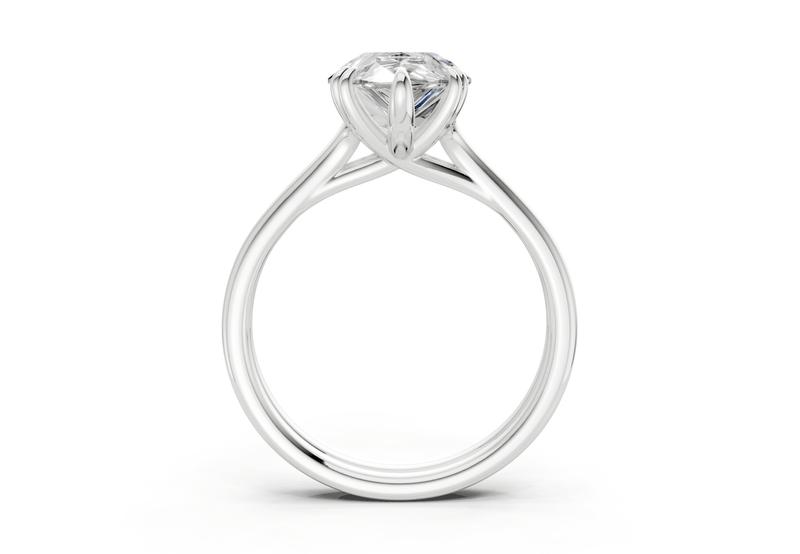 Audrey Diamond Solitaire Pear Cut 3.1mm Engagement Ring - Ring Premier
