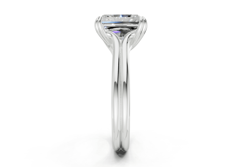 Audrey Diamond Solitaire Radiant Cut 3.1mm Engagement Ring - Ring Premier