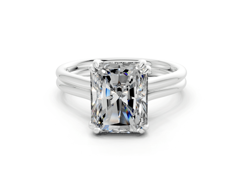 Audrey Diamond Solitaire Radiant Cut 3.1mm Engagement Ring - Ring Premier