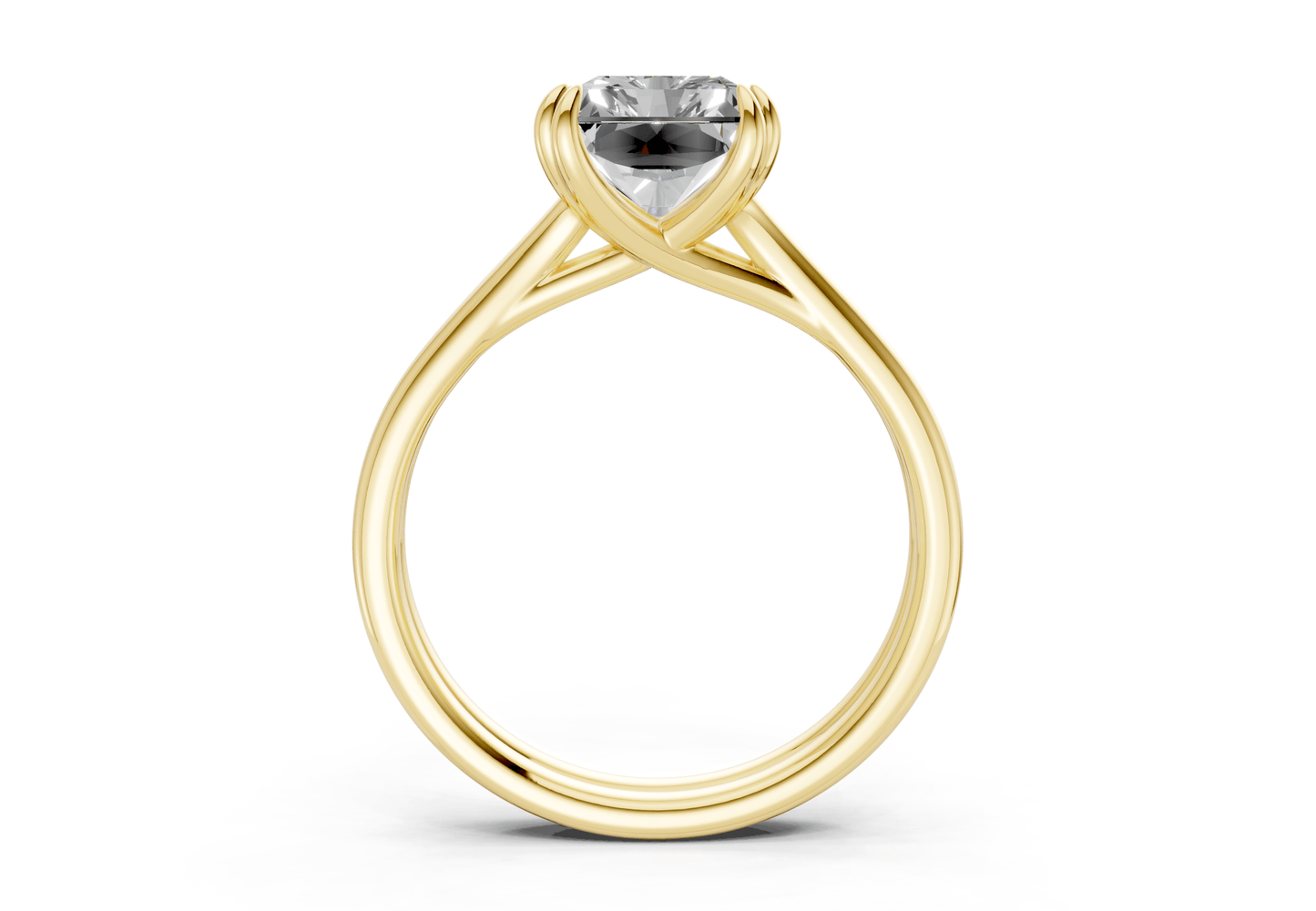 Audrey Diamond Solitaire Radiant Cut 3.1mm Engagement Ring - Ring Premier