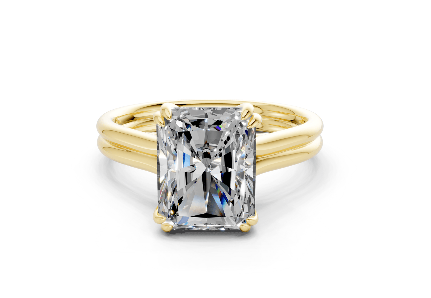 Audrey Diamond Solitaire Radiant Cut 3.1mm Engagement Ring - Ring Premier