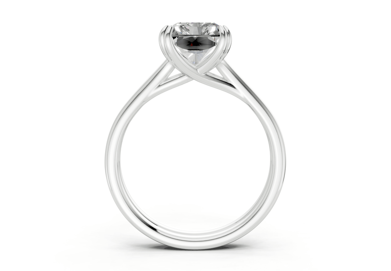 Audrey Diamond Solitaire Radiant Cut 3.1mm Engagement Ring - Ring Premier