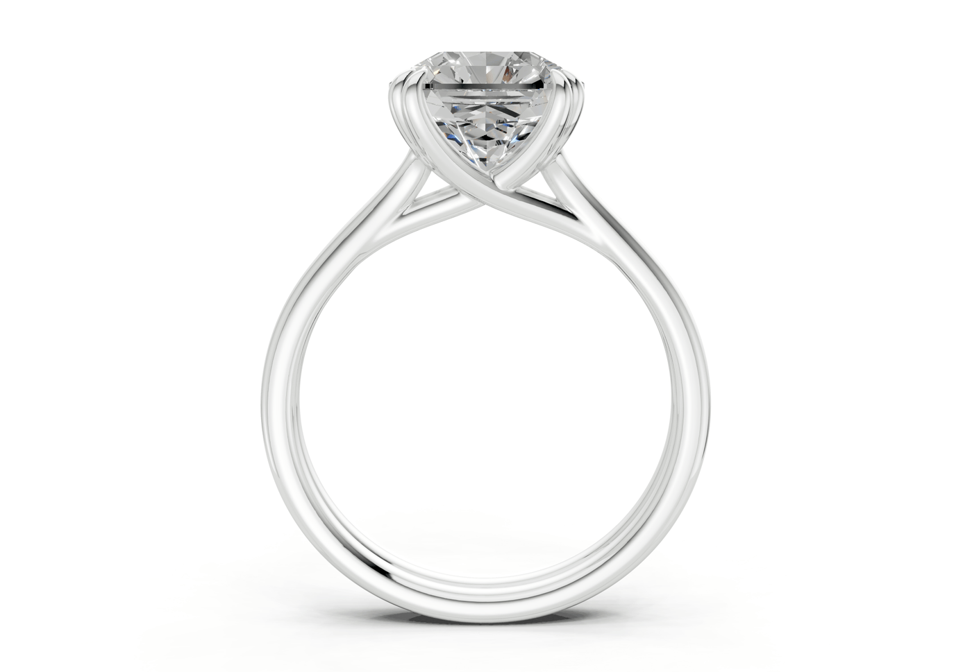 Audrey Diamond Solitaire Radiant Squareuare Cut 3.1mm Engagement Ring
