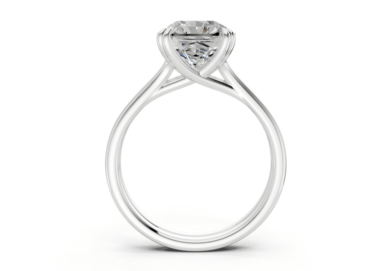 Audrey Diamond Solitaire Radiant Squareuare Cut 3.1mm Engagement Ring - Ring Premier