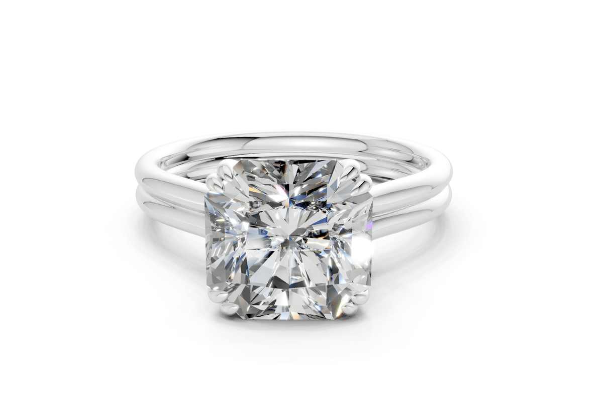 Audrey Diamond Solitaire Radiant Squareuare Cut 3.1mm Engagement Ring