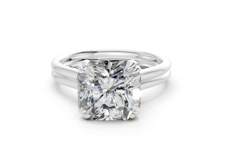Audrey Diamond Solitaire Radiant Squareuare Cut 3.1mm Engagement Ring - Ring Premier
