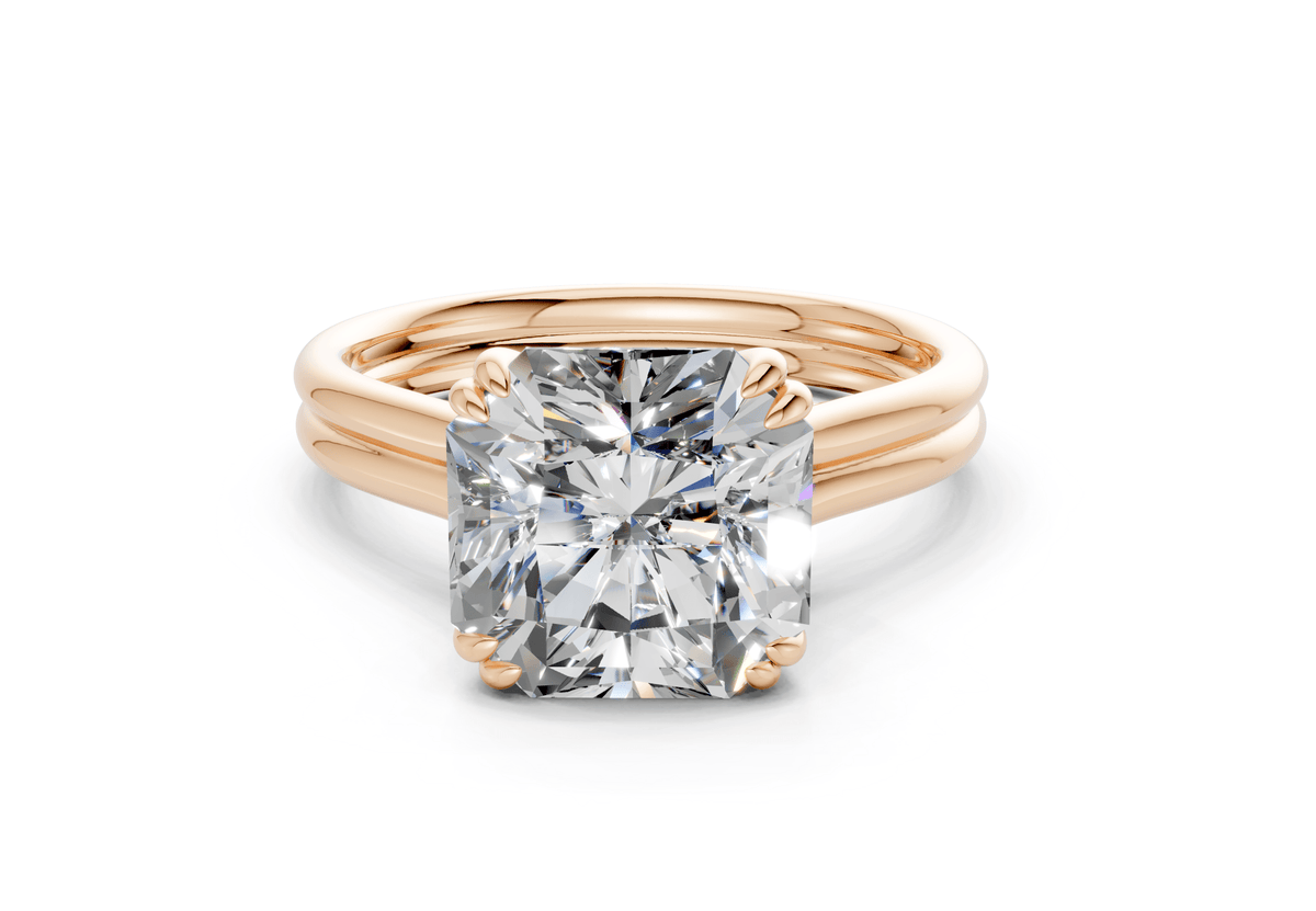 Audrey Diamond Solitaire Radiant Squareuare Cut 3.1mm Engagement Ring