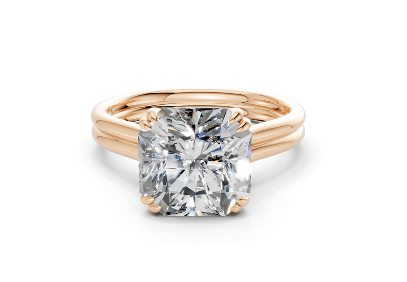 Audrey Diamond Solitaire Radiant Squareuare Cut 3.1mm Engagement Ring - Ring Premier