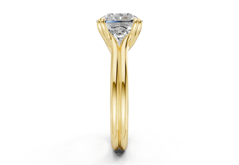 Audrey Diamond Solitaire Radiant Squareuare Cut 3.1mm Engagement Ring - Ring Premier
