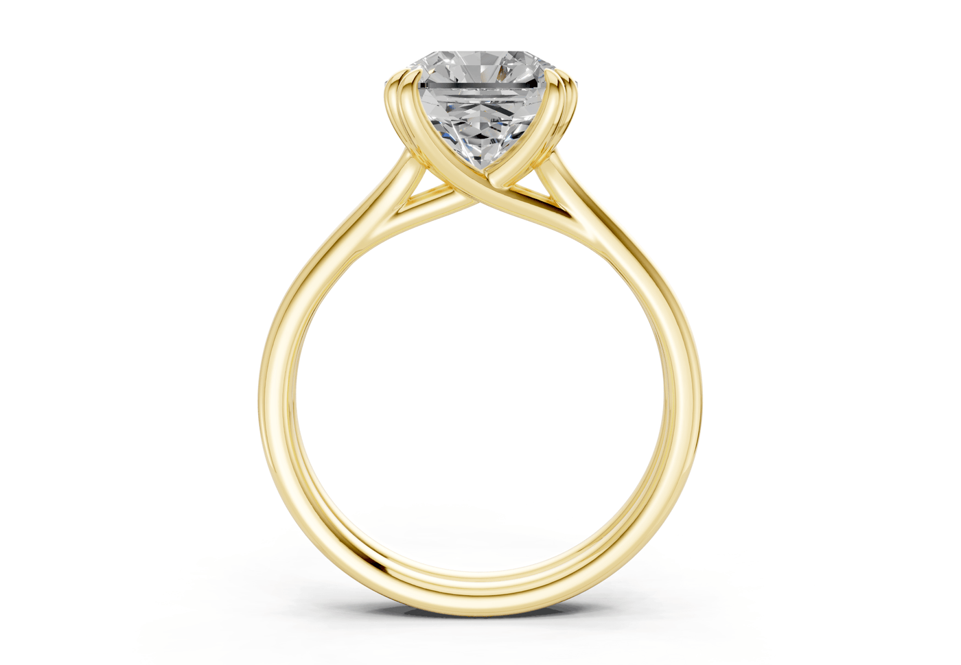Audrey Diamond Solitaire Radiant Squareuare Cut 3.1mm Engagement Ring