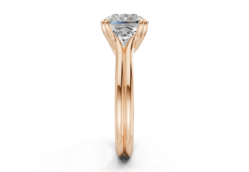 Audrey Diamond Solitaire Radiant Squareuare Cut 3.1mm Engagement Ring - Ring Premier