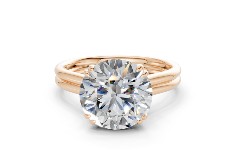 Audrey Diamond Solitaire Round Cut 3.1mm Engagement Ring - Ring Premier