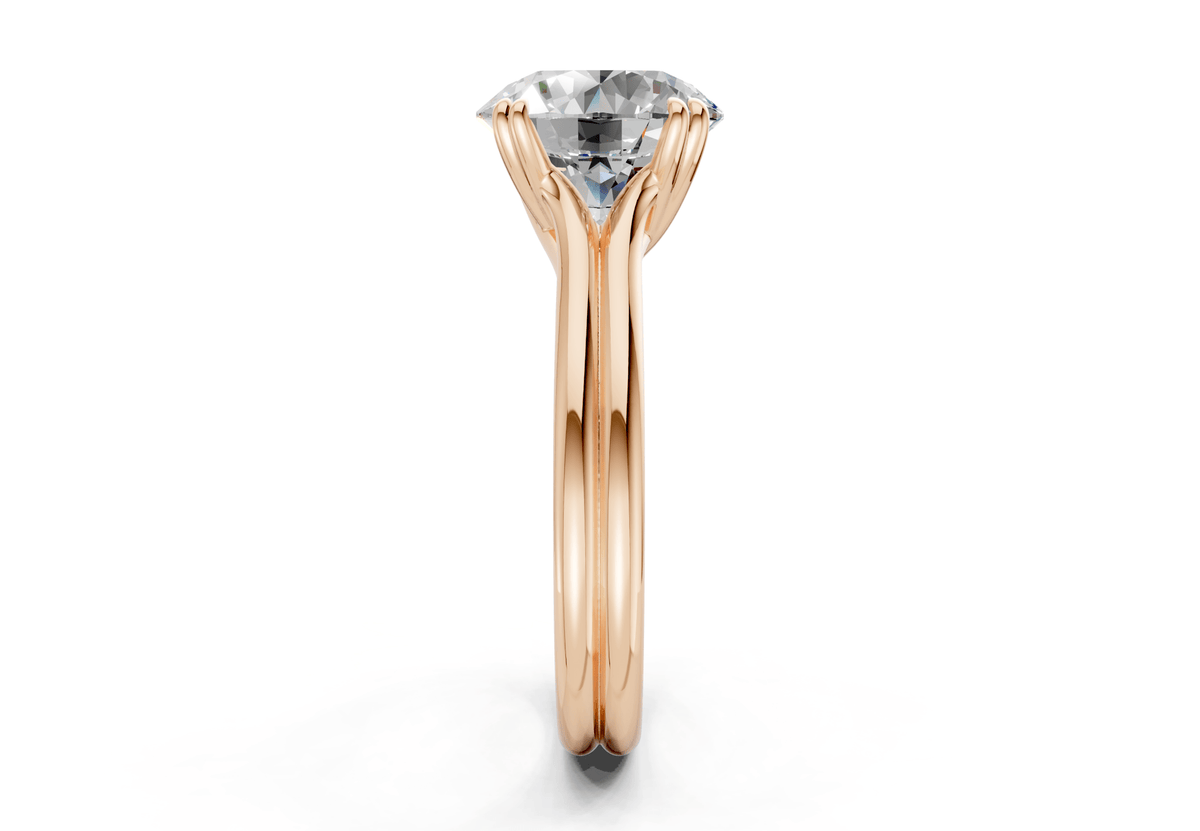 Audrey Diamond Solitaire Round Cut 3.1mm Engagement Ring