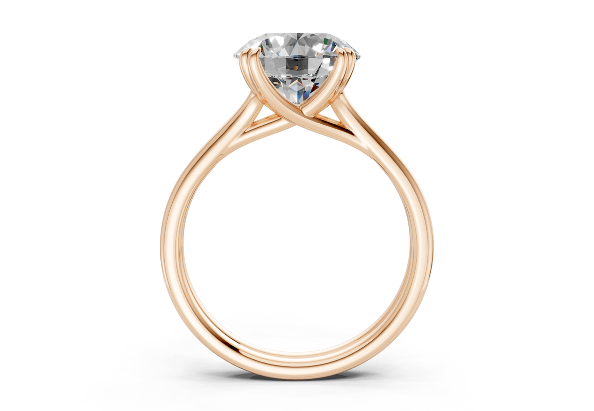 Audrey Diamond Solitaire Round Cut 3.1mm Engagement Ring