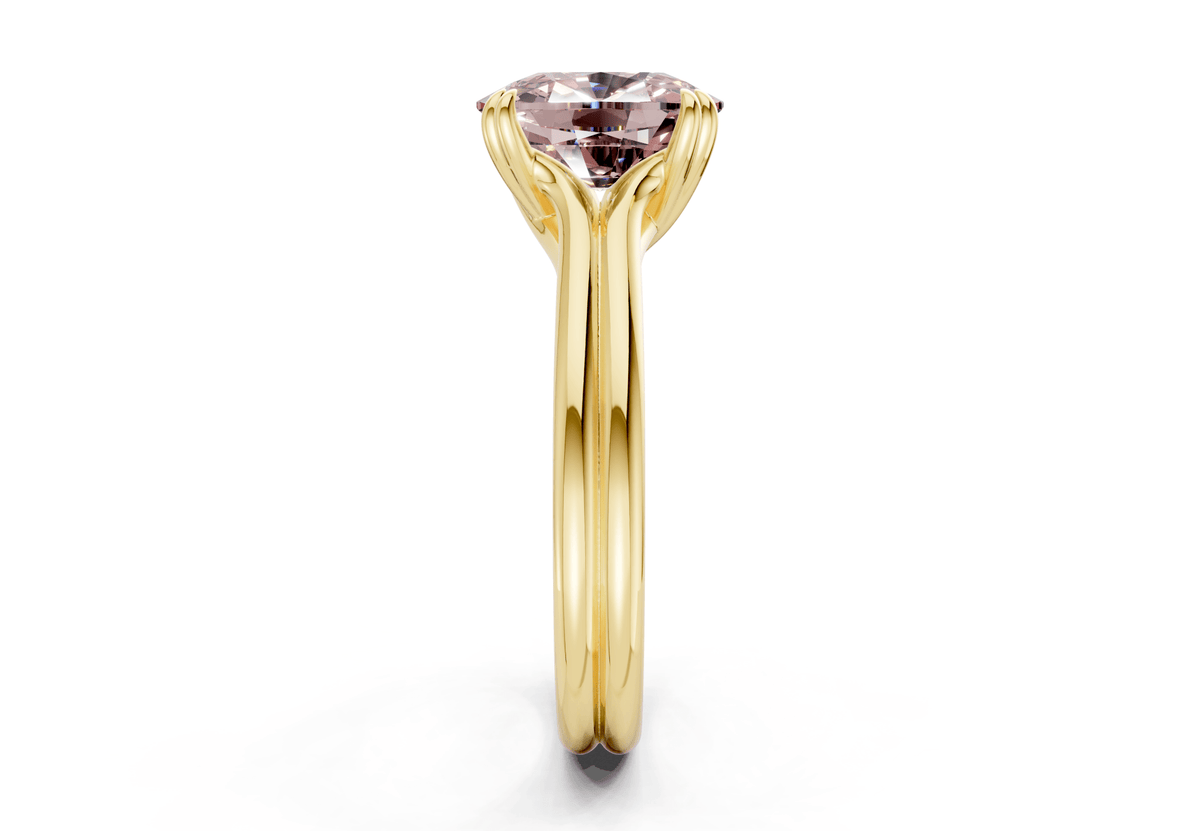 Audrey Pink Diamond Solitaire Elongated Cushion Cut 3.1mm Engagement Ring