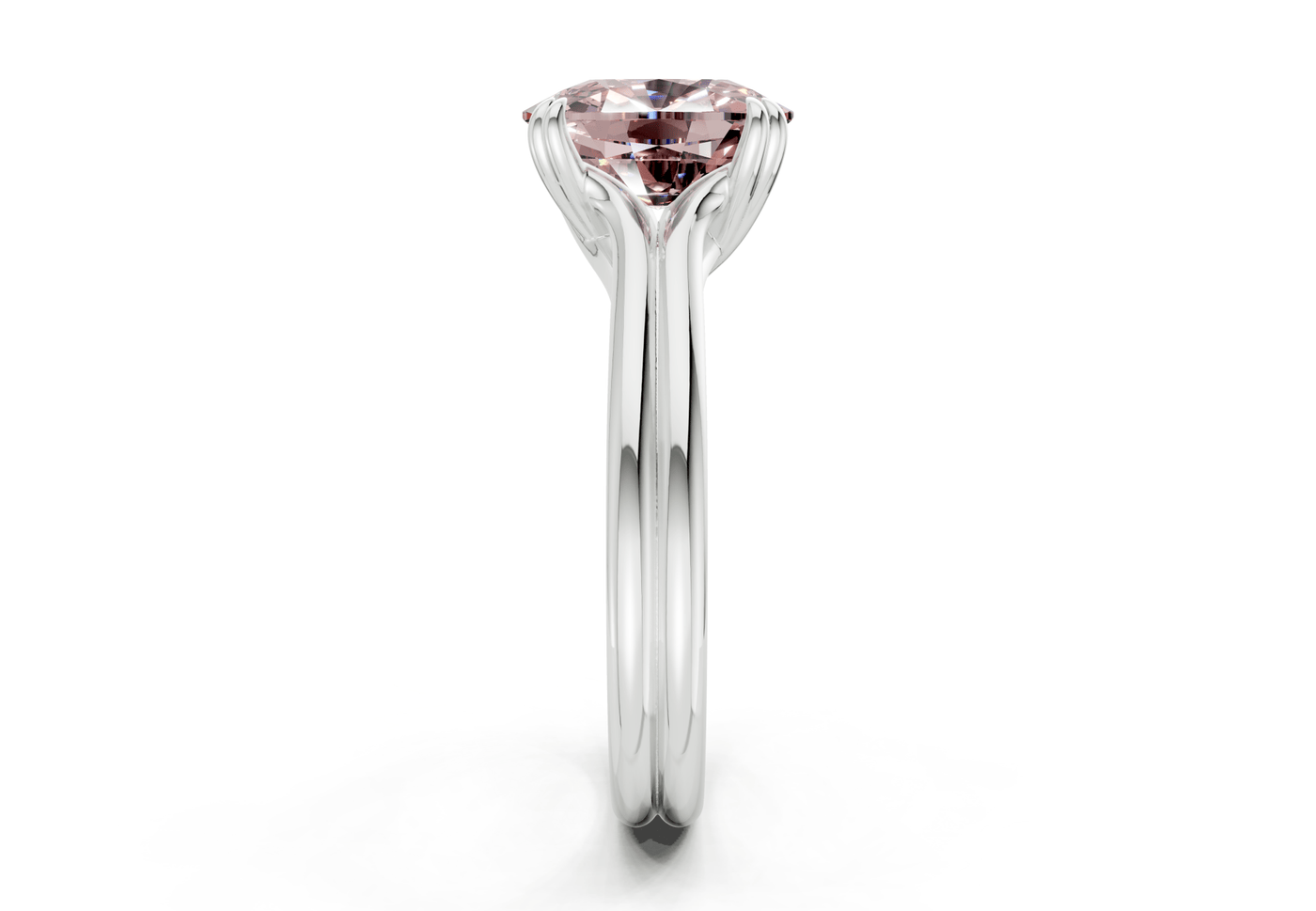 Audrey Pink Diamond Solitaire Elongated Cushion Cut 3.1mm Engagement Ring