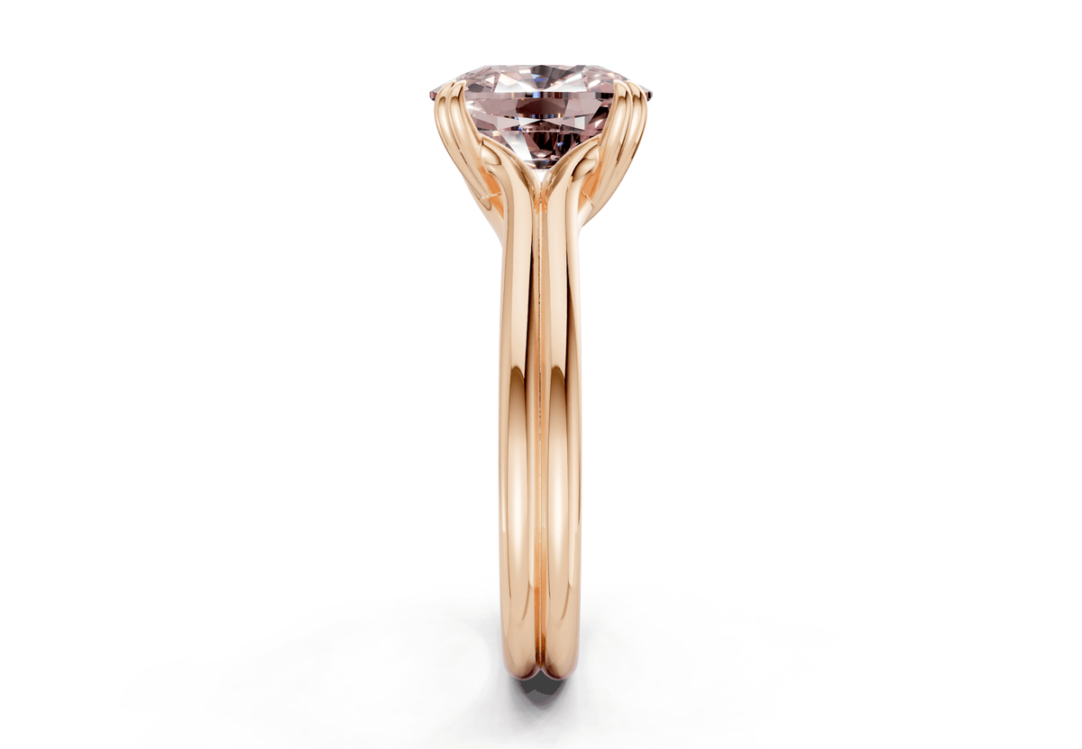 Audrey Pink Diamond Solitaire Elongated Cushion Cut 3.1mm Engagement Ring