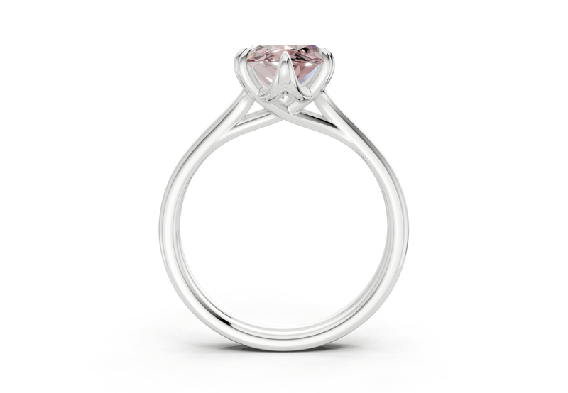 Audrey Pink Diamond Solitaire Marquise Cut 3.1mm Engagement Ring - Ring Premier