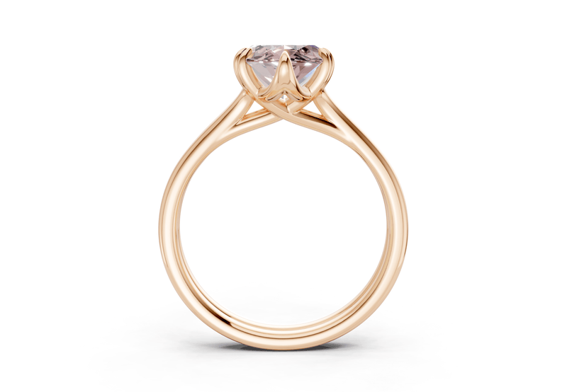 Audrey Pink Diamond Solitaire Marquise Cut 3.1mm Engagement Ring - Ring Premier
