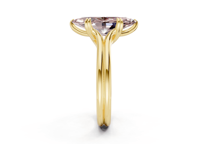 Audrey Pink Diamond Solitaire Marquise Cut 3.1mm Engagement Ring - Ring Premier