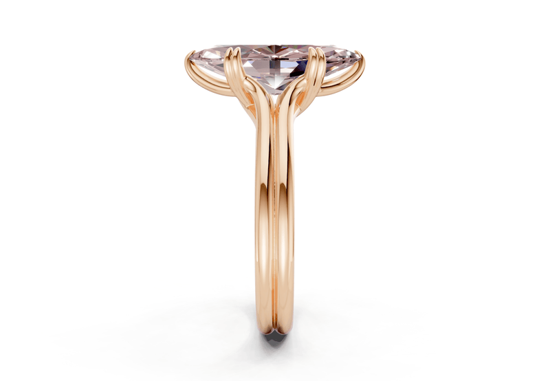 Audrey Pink Diamond Solitaire Marquise Cut 3.1mm Engagement Ring - Ring Premier