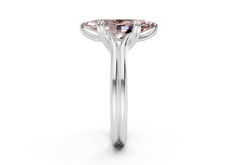 Audrey Pink Diamond Solitaire Marquise Cut 3.1mm Engagement Ring - Ring Premier