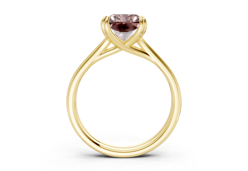 Audrey Pink Diamond Solitaire Radiant Cut 3.1mm Engagement Ring