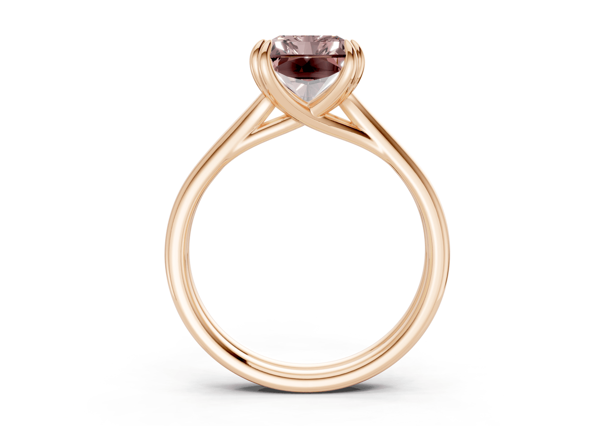 Audrey Pink Diamond Solitaire Radiant Cut 3.1mm Engagement Ring