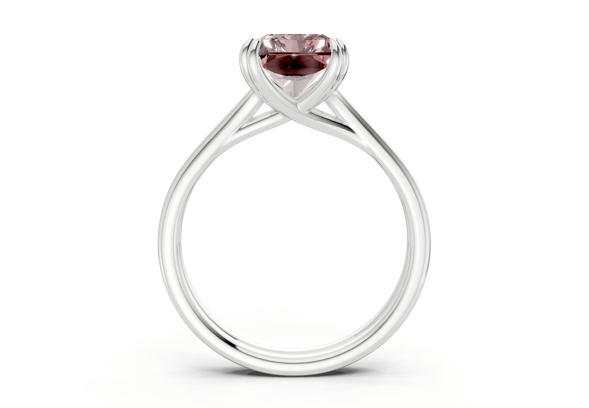 Audrey Pink Diamond Solitaire Radiant Cut 3.1mm Engagement Ring