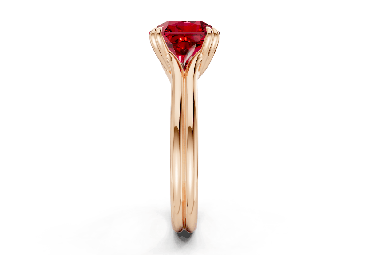 Audrey Ruby Gemstone Solitaire Radiant Squareuare Cut 3.1mm Engagement Ring
