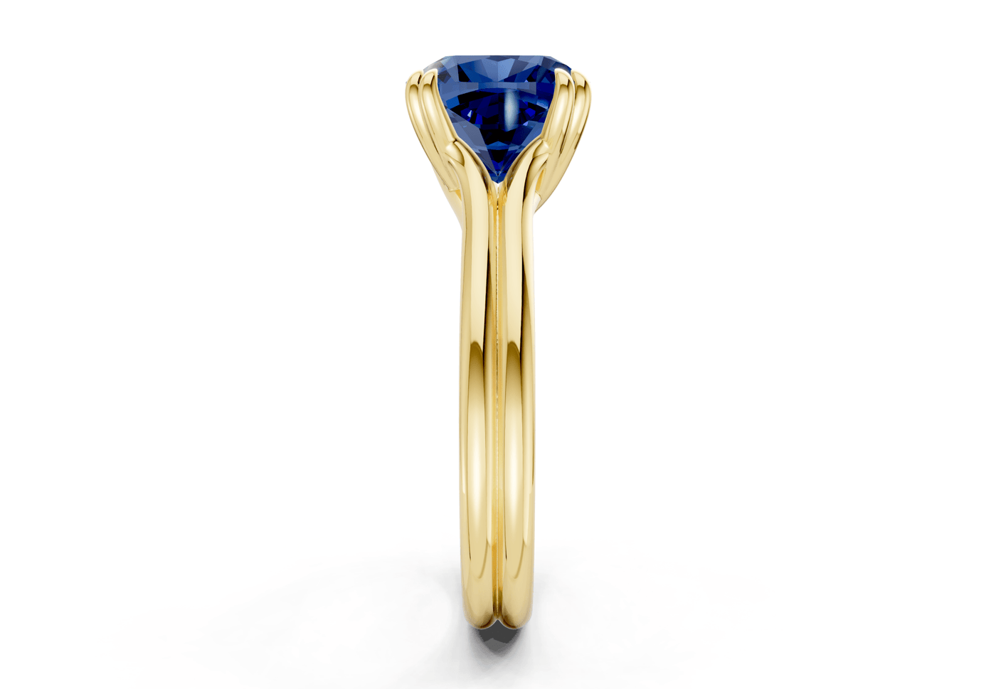 Audrey Sapphire Gemstone Solitaire Cushion Squareuare Cut 3.1mm Engagement Ring