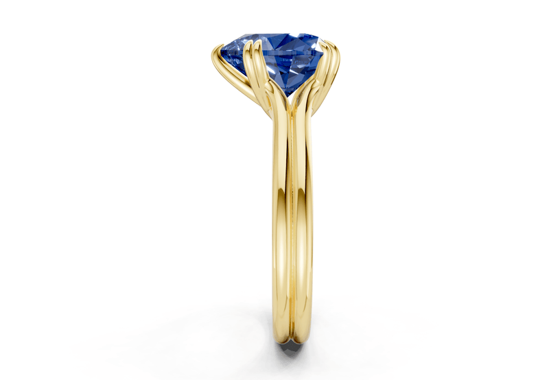Audrey Sapphire Gemstone Solitaire Heart Cut 3.1mm Engagement Ring - Ring Premier