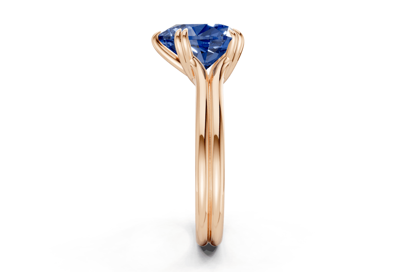 Audrey Sapphire Gemstone Solitaire Heart Cut 3.1mm Engagement Ring - Ring Premier