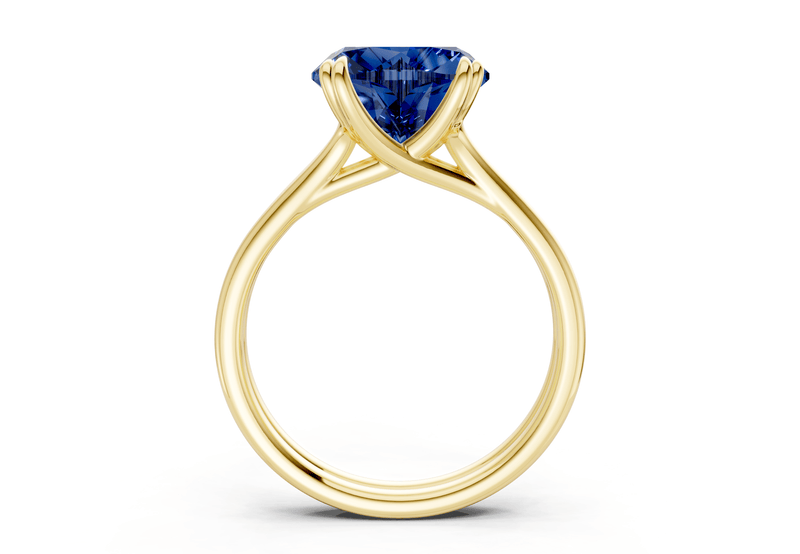 Audrey Sapphire Gemstone Solitaire Heart Cut 3.1mm Engagement Ring
