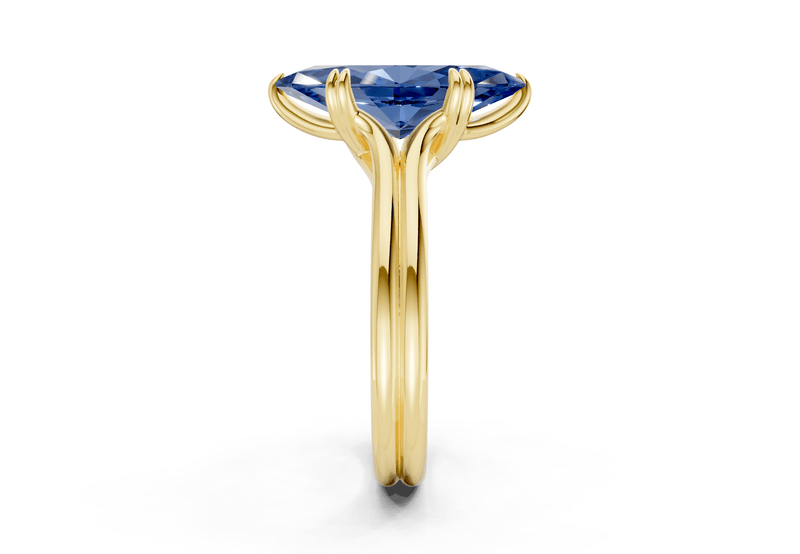Audrey Sapphire Gemstone Solitaire Marquise Cut 3.1mm Engagement Ring - Ring Premier