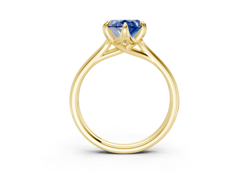Audrey Sapphire Gemstone Solitaire Marquise Cut 3.1mm Engagement Ring