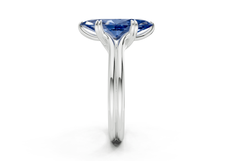 Audrey Sapphire Gemstone Solitaire Marquise Cut 3.1mm Engagement Ring - Ring Premier