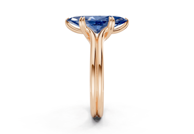 Audrey Sapphire Gemstone Solitaire Marquise Cut 3.1mm Engagement Ring - Ring Premier