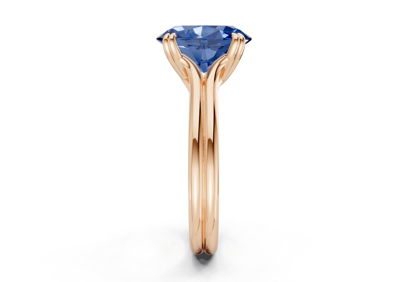 Audrey Sapphire Gemstone Solitaire Oval Cut 3.1mm Engagement Ring - Ring Premier