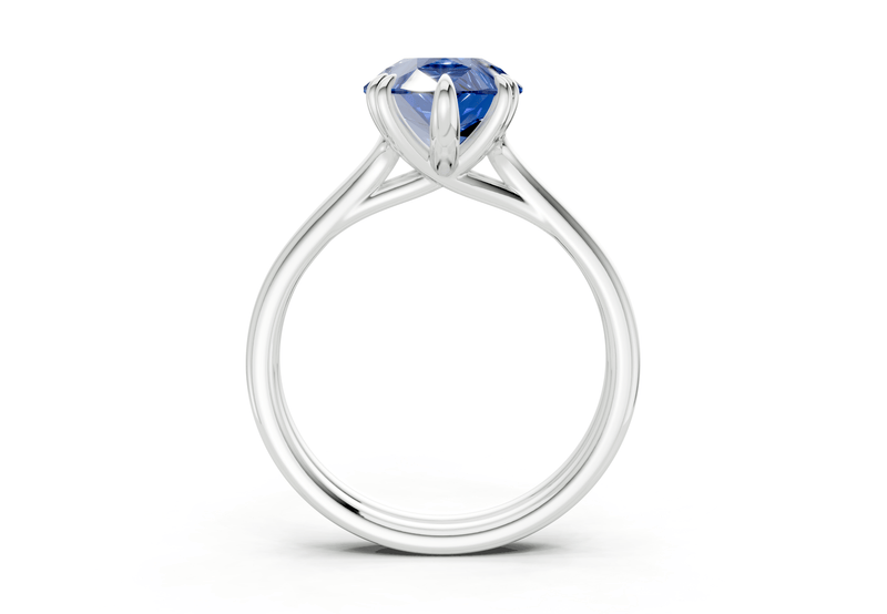 Audrey Sapphire Gemstone Solitaire Pear Cut 3.1mm Engagement Ring - Ring Premier