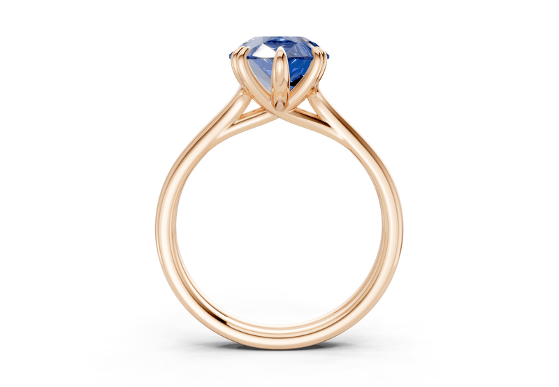 Audrey Sapphire Gemstone Solitaire Pear Cut 3.1mm Engagement Ring - Ring Premier