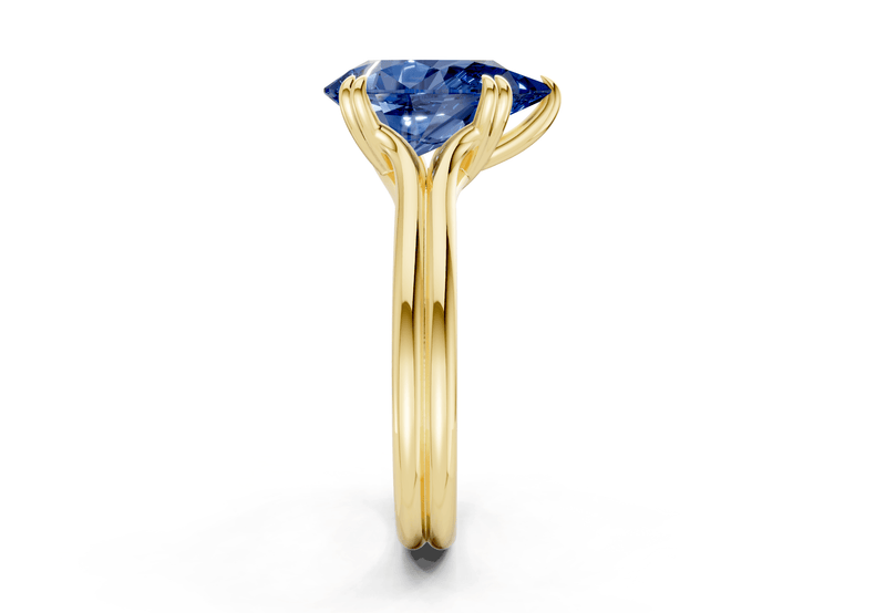 Audrey Sapphire Gemstone Solitaire Pear Cut 3.1mm Engagement Ring - Ring Premier