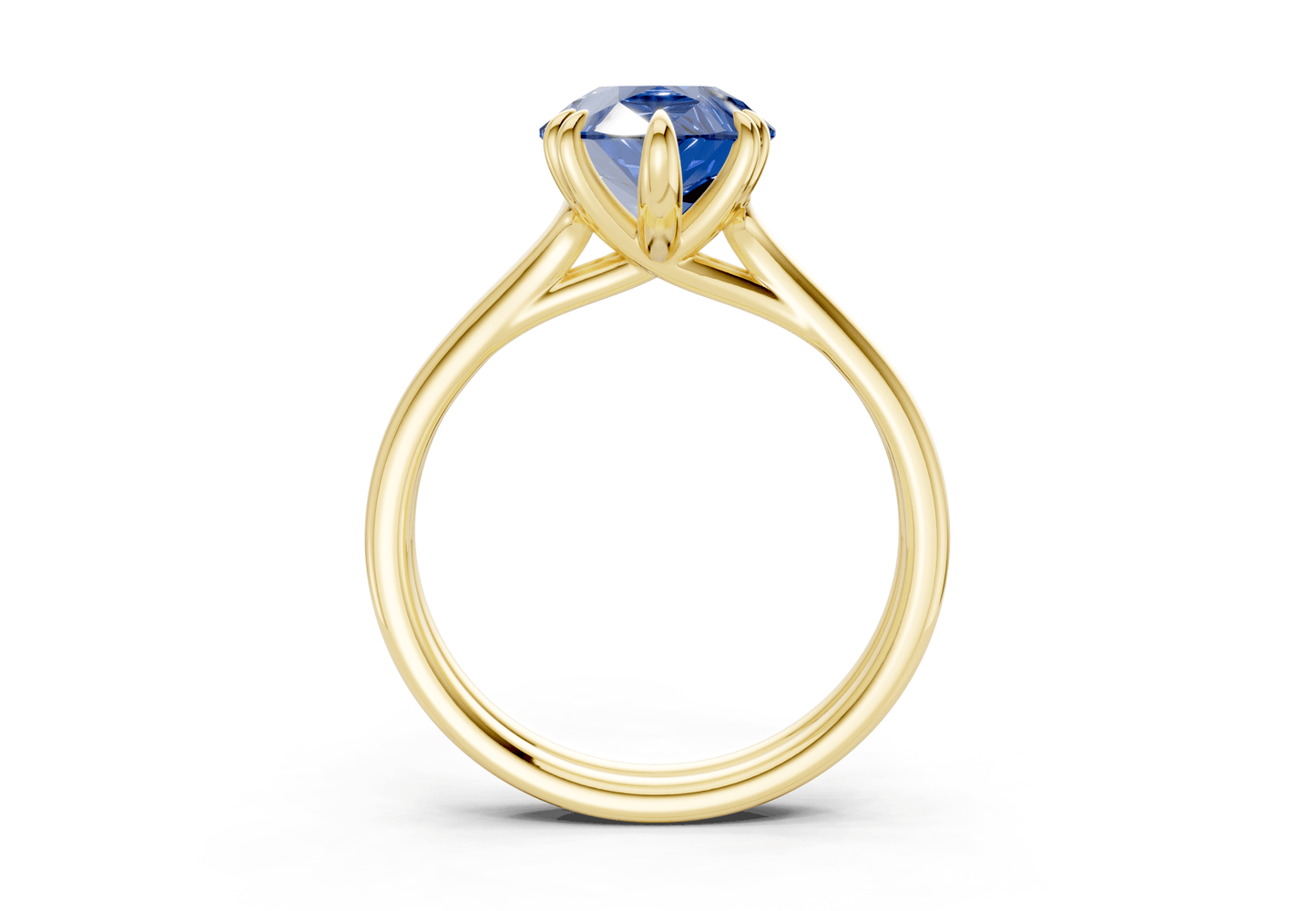 Audrey Sapphire Gemstone Solitaire Pear Cut 3.1mm Engagement Ring - Ring Premier