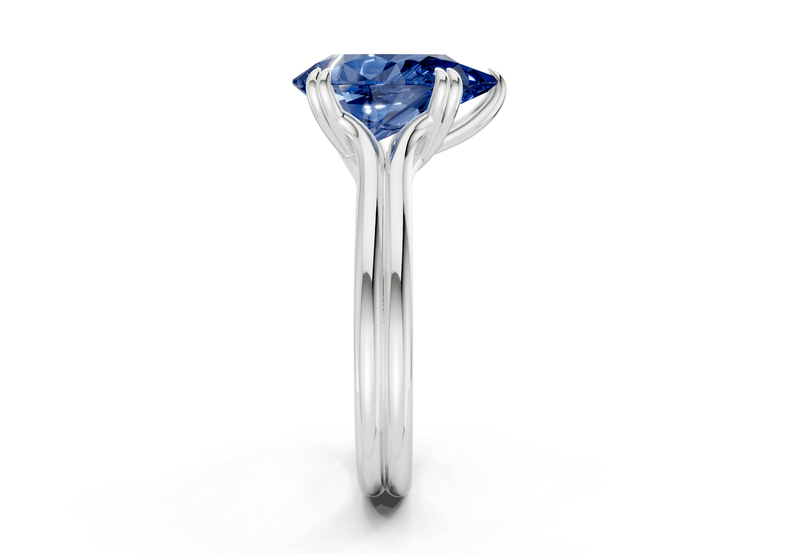 Audrey Sapphire Gemstone Solitaire Pear Cut 3.1mm Engagement Ring - Ring Premier