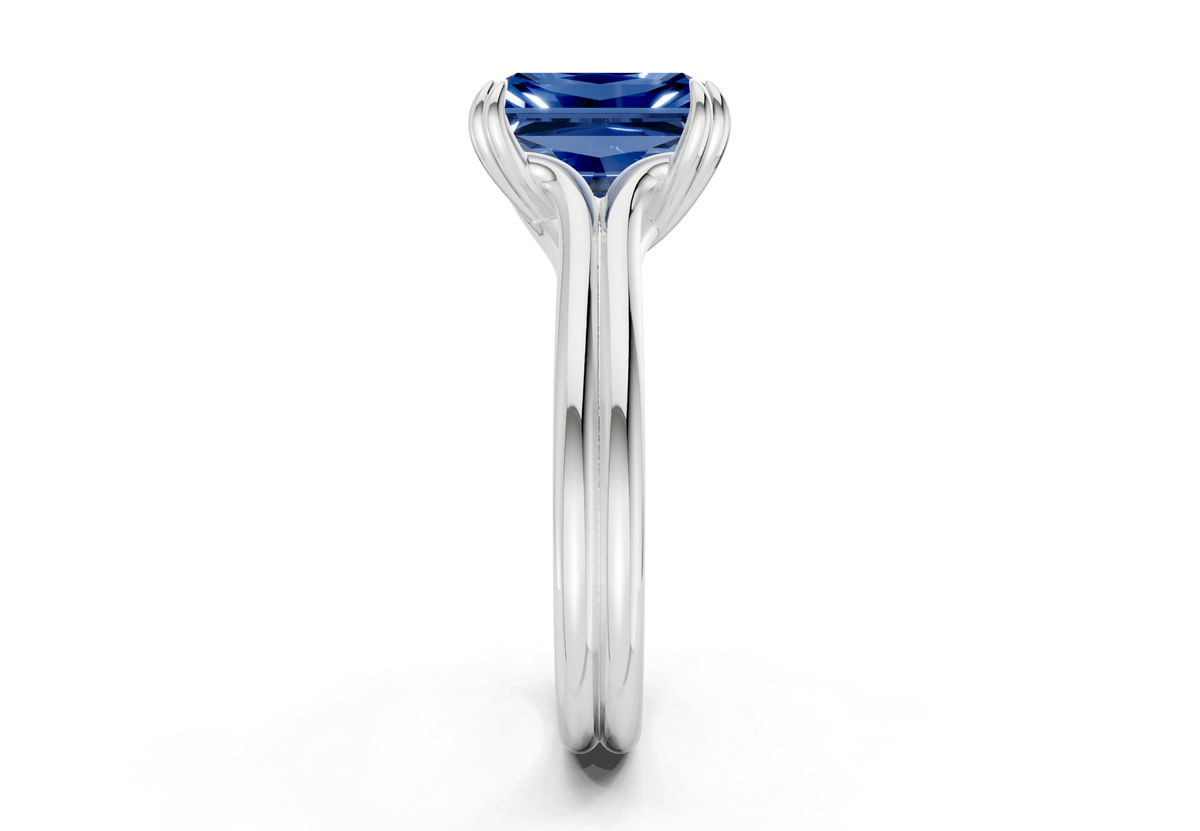 Audrey Sapphire Gemstone Solitaire Radiant Cut 3.1mm Engagement Ring