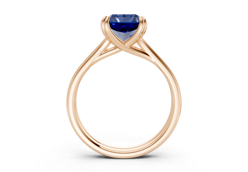 Audrey Sapphire Gemstone Solitaire Radiant Cut 3.1mm Engagement Ring - Ring Premier