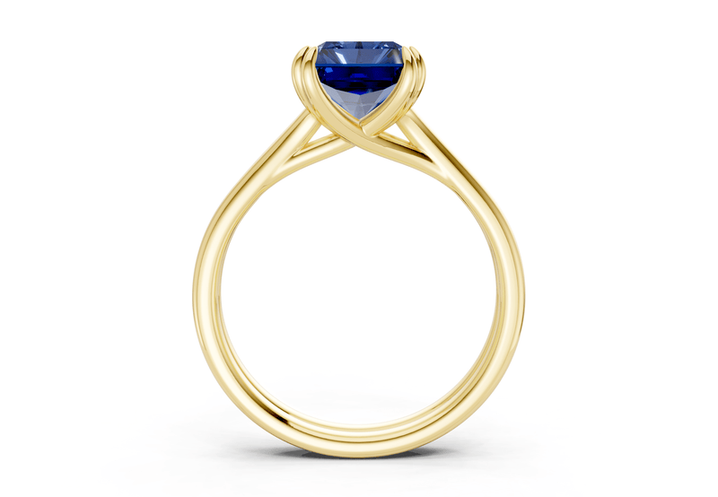 Audrey Sapphire Gemstone Solitaire Radiant Cut 3.1mm Engagement Ring